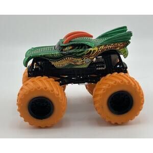 Hot Wheels Dragon Monster Jam 1:64 Scale Die Cast Truck Orange Tires